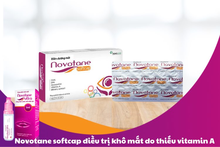 Viên uống dưỡng mắt Novotane Softcap hàm lượng vitamin A cao nhất trên thị trường